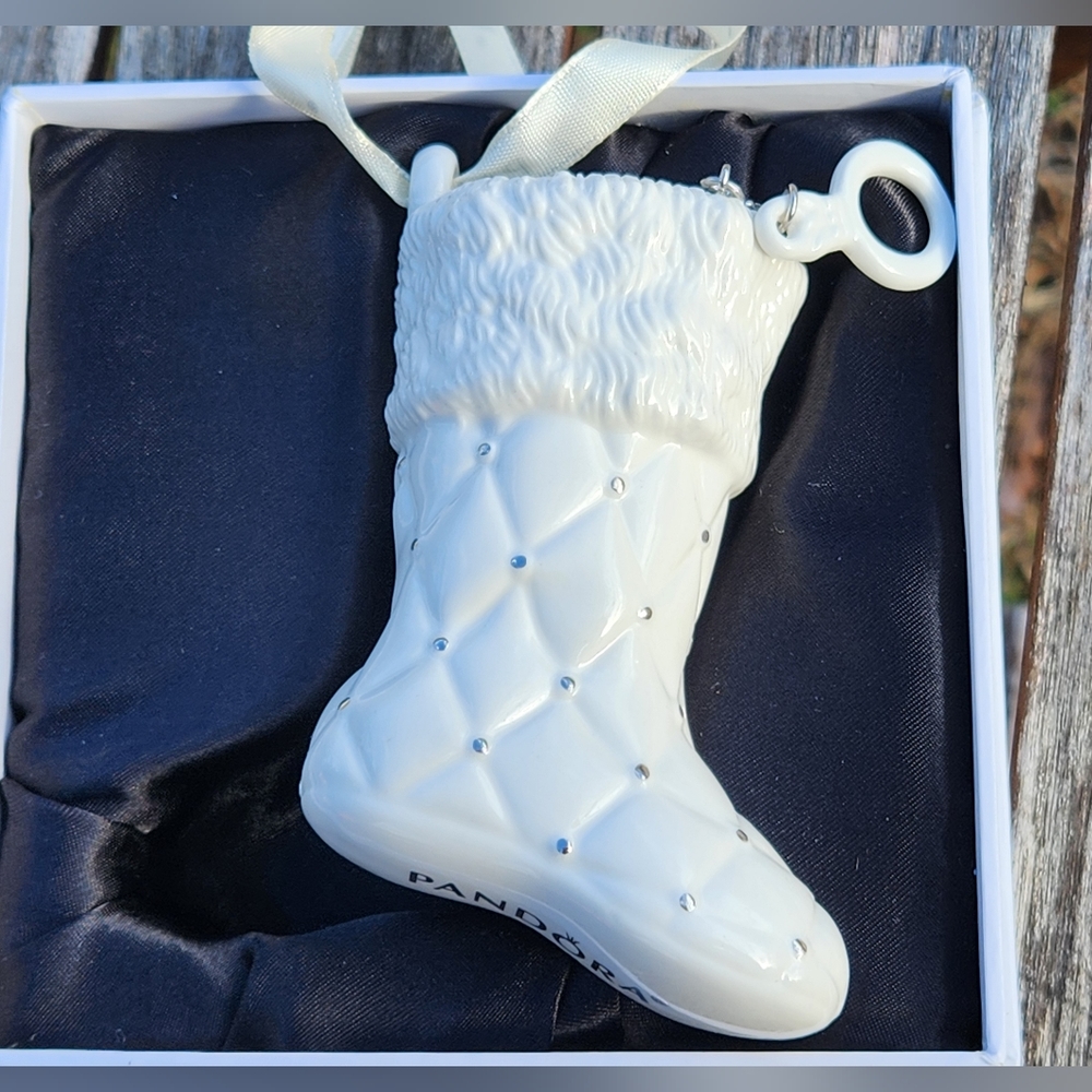 PANDORA Porcelain Christmas Stocking Ornament 2012
